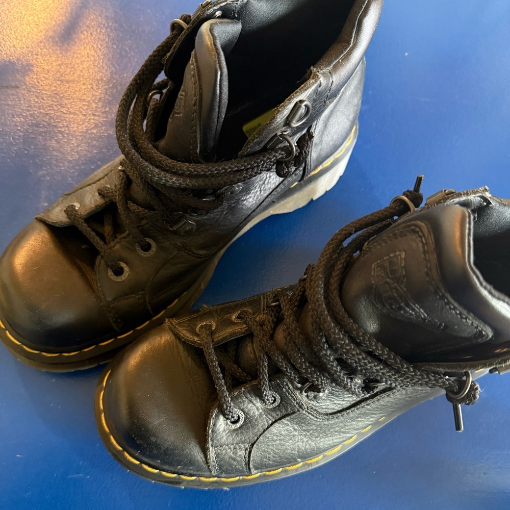 Dr. Martens Black Leather Boots - Picture 2 of 16